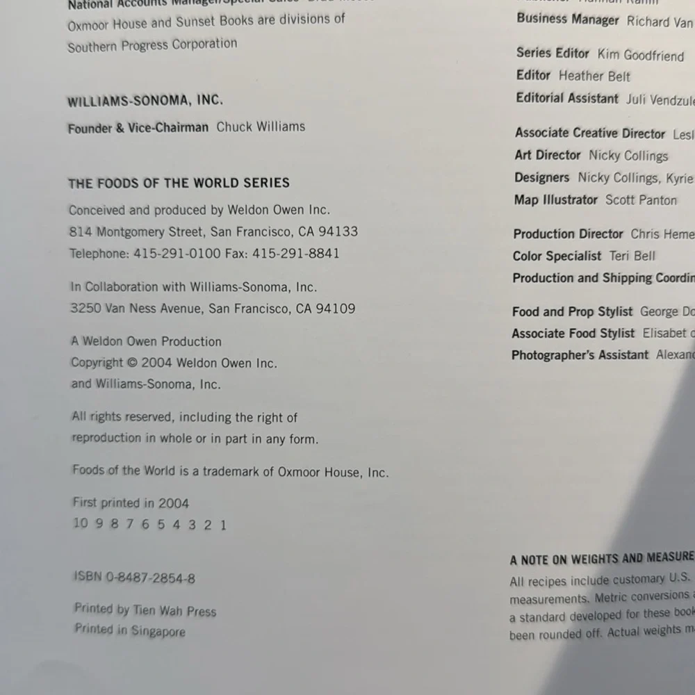 Williams Sonoma Paris cookbook